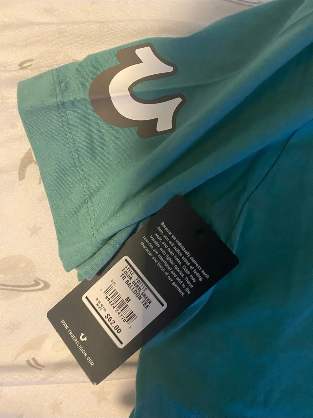 True Religion Teal Logo Graphic Tee